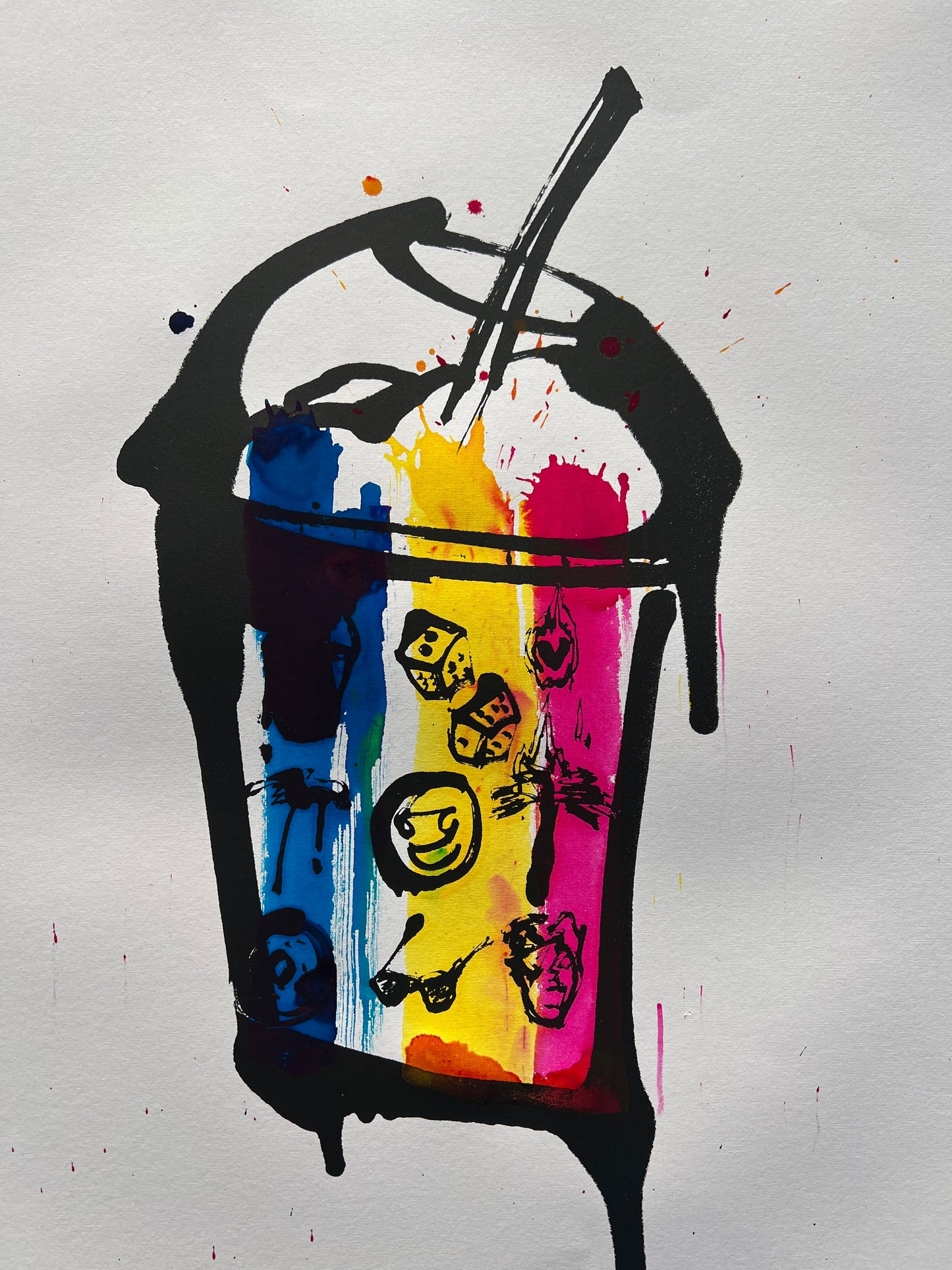 Hand Embellished Print, Drinkable Crayons, 27/33