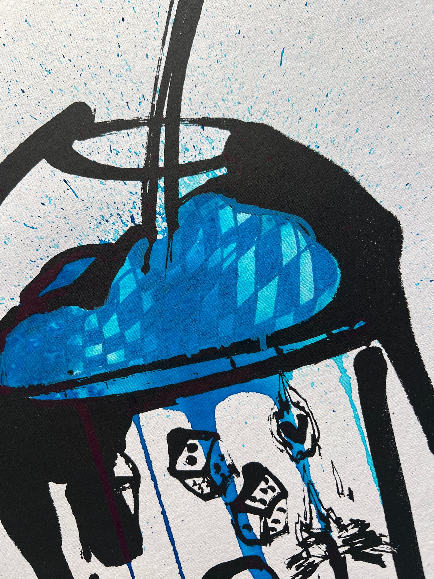 Hand Embellished Print, BlueRadBerry 3/33