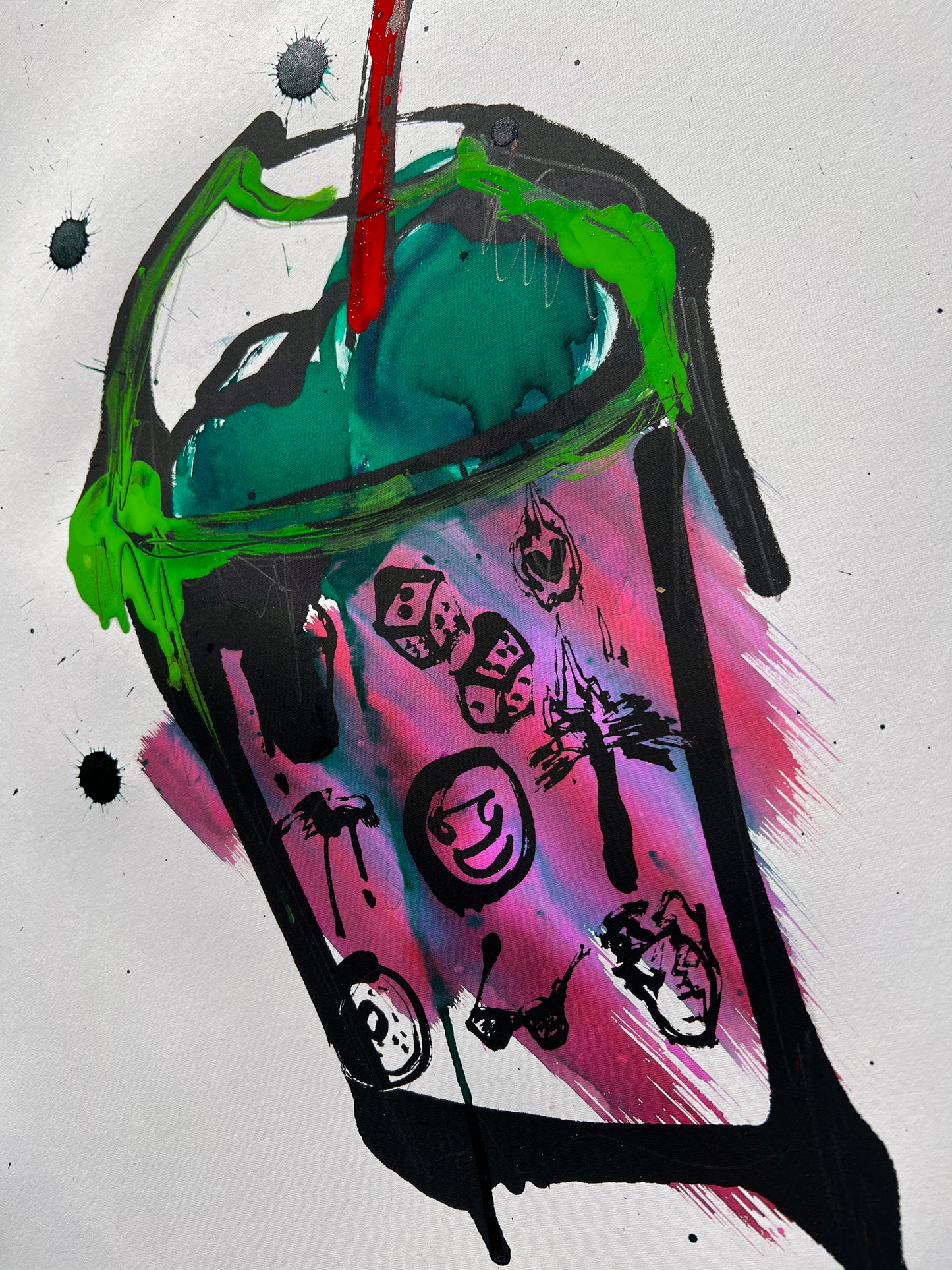 Hand Embellished Print, Watermelon Sugar, A/P 1/2