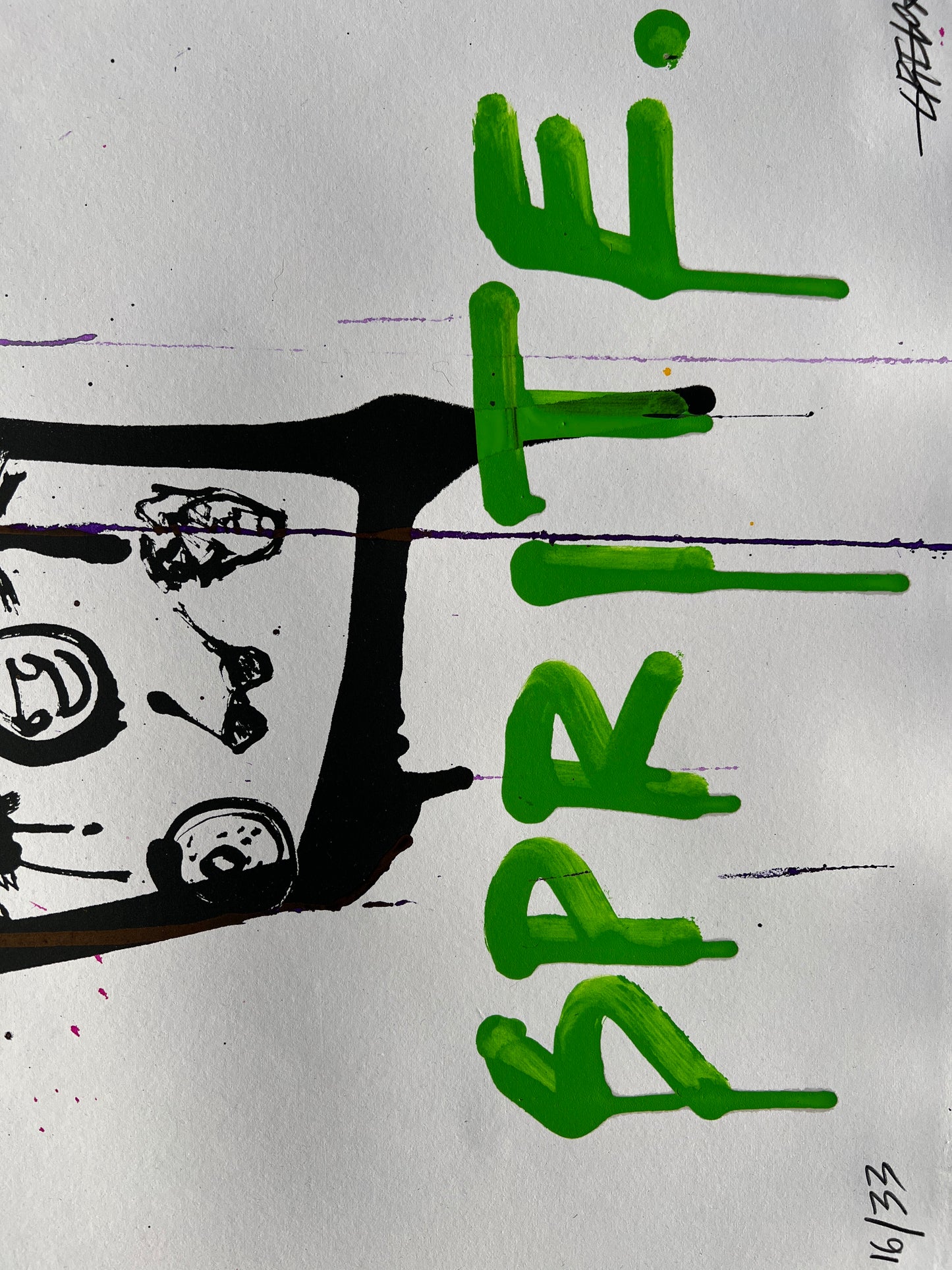 Hand Embellished Print, Sprizite, 16/33