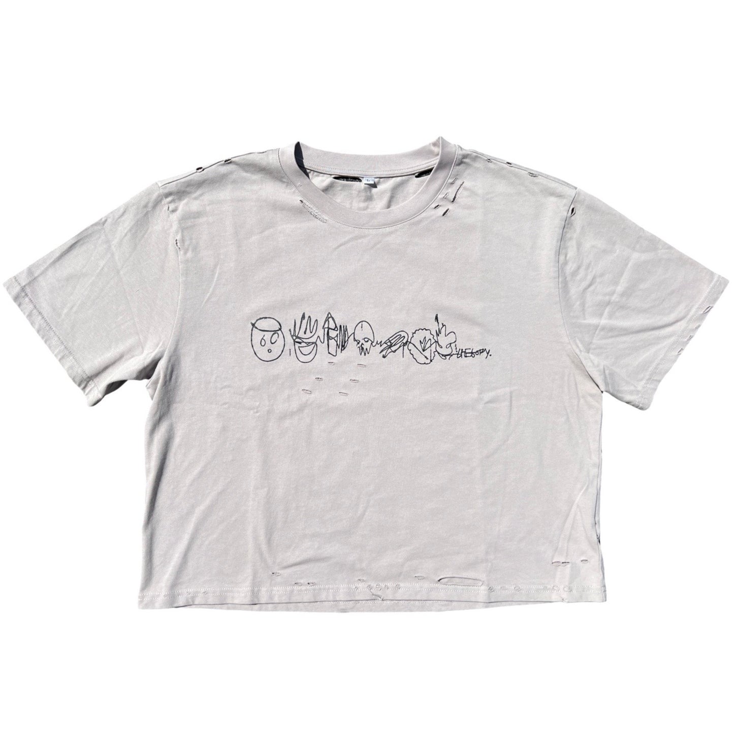 La Cienega Destroyed Sketch Crop Tee
