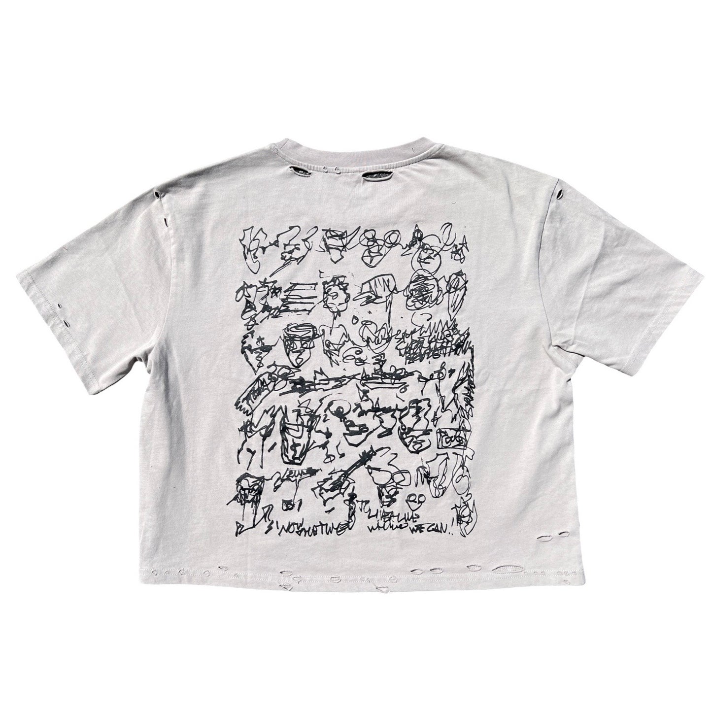 La Cienega Destroyed Sketch Crop Tee