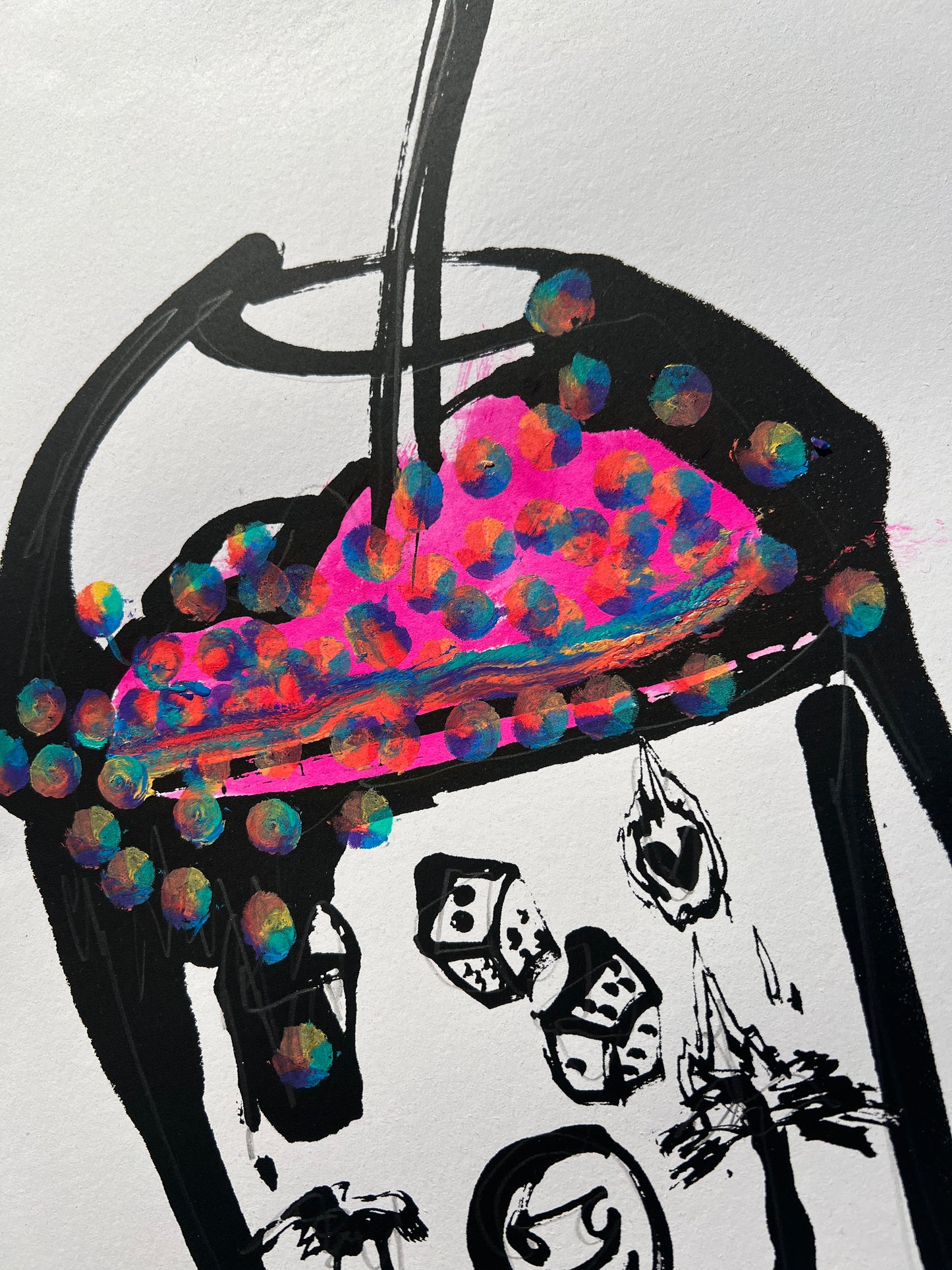 Hand Embellished Print, Gumball, 12/33