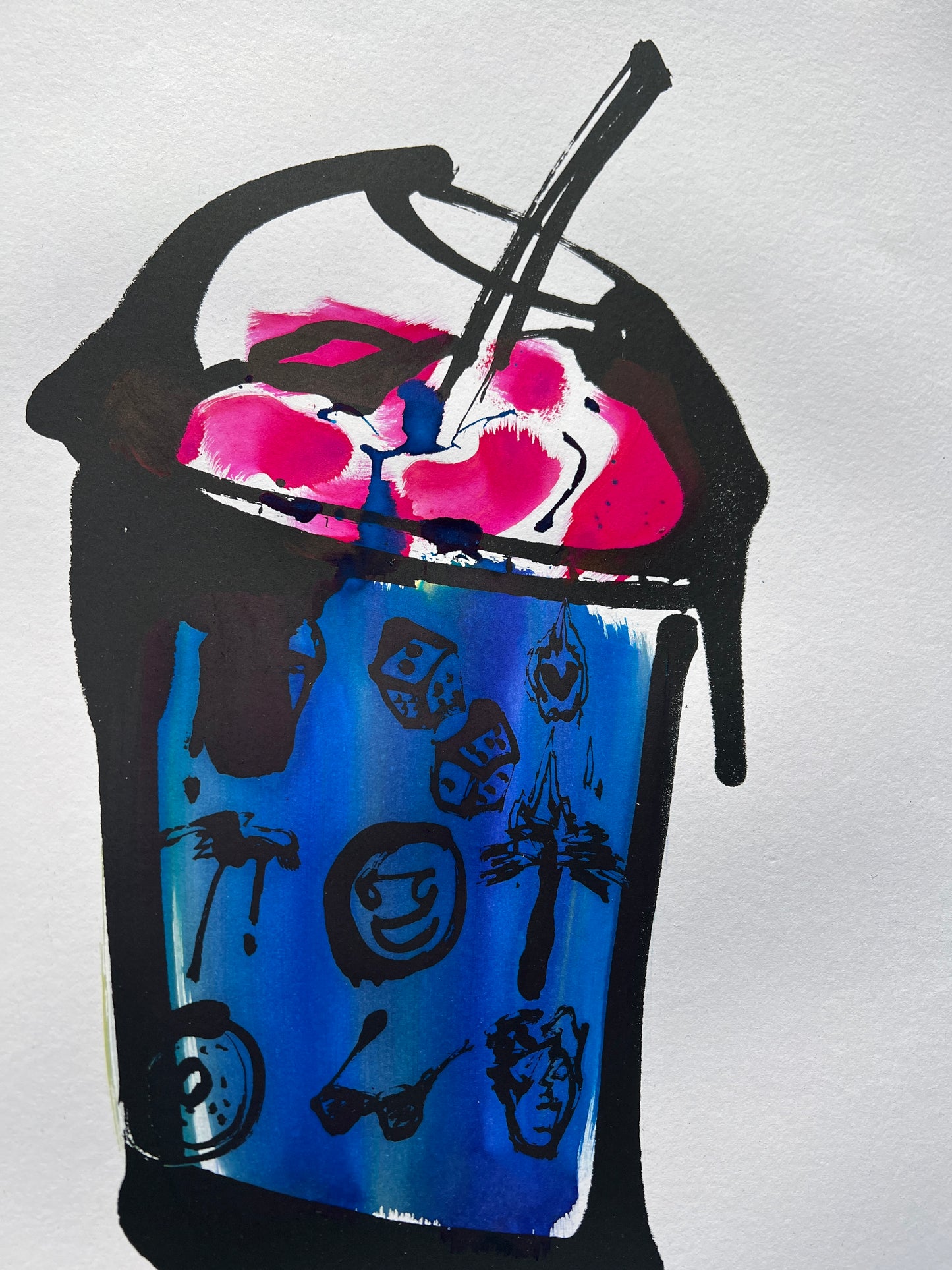 Hand Embellished Print, Berries & Cream, 29/33