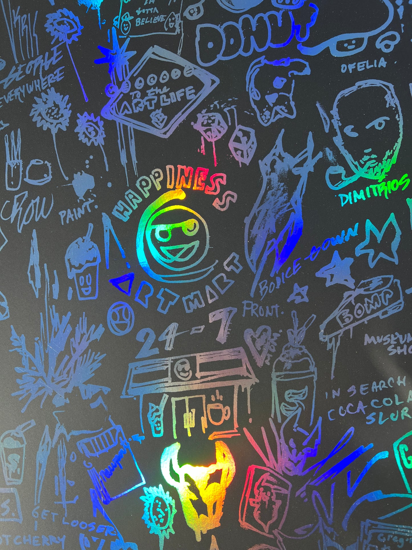 Rainbow Foil Happiness Print, 2024