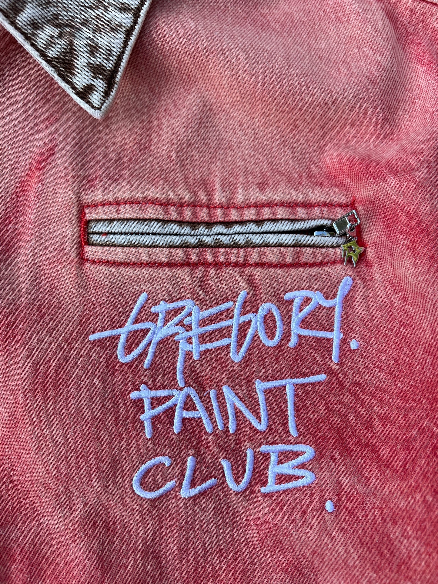 Peanut Butter Top Distressed Denim Work Jacket