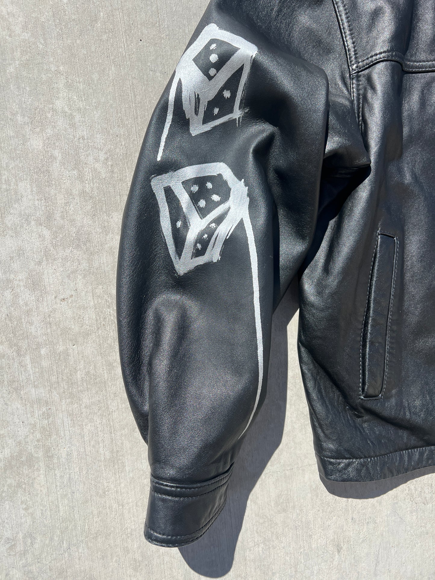 Paint Vegas Vintage Leather Jacket