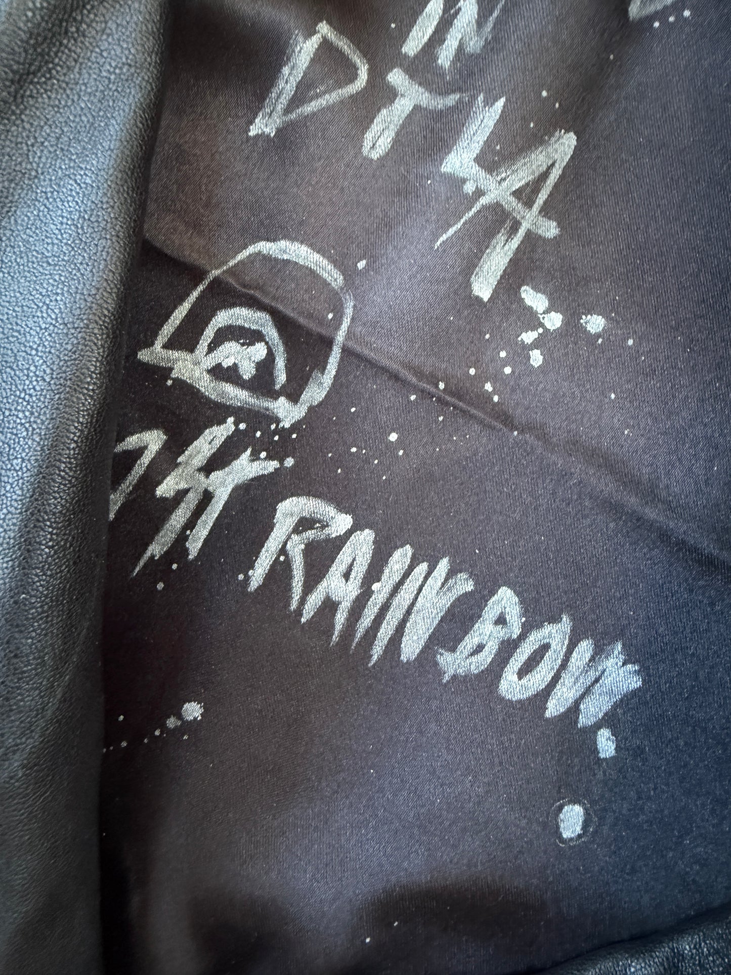 Hand-Painted Women’s Leather Moto Jacket