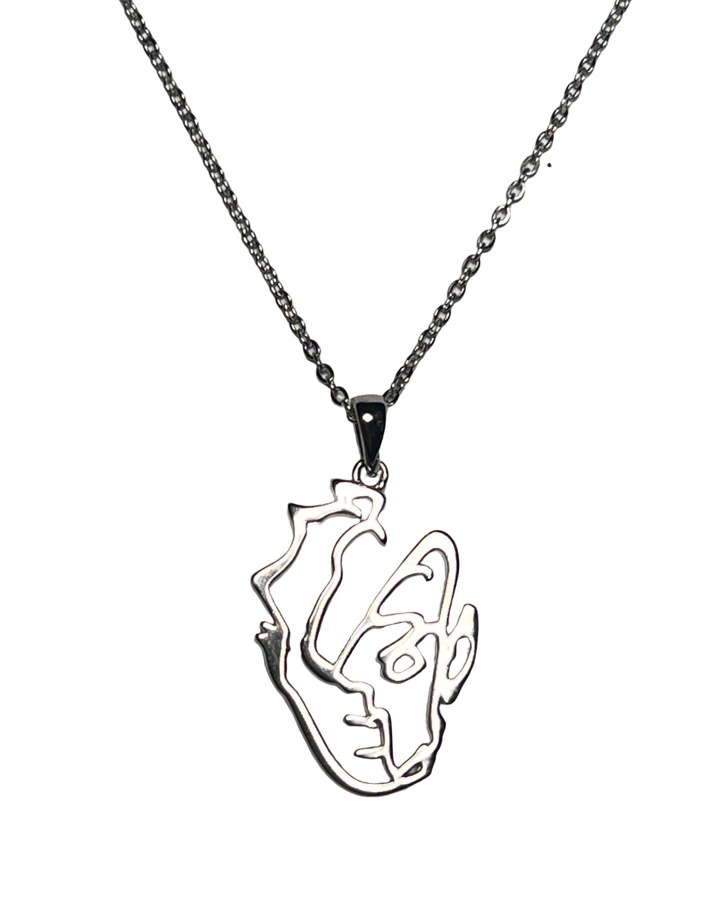 Handsome Sterling Silver Pendant Necklace