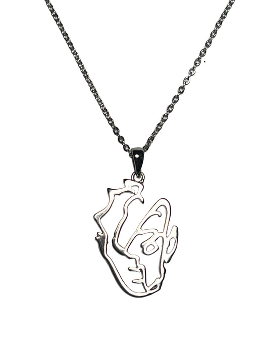 Handsome Sterling Silver Pendant Necklace